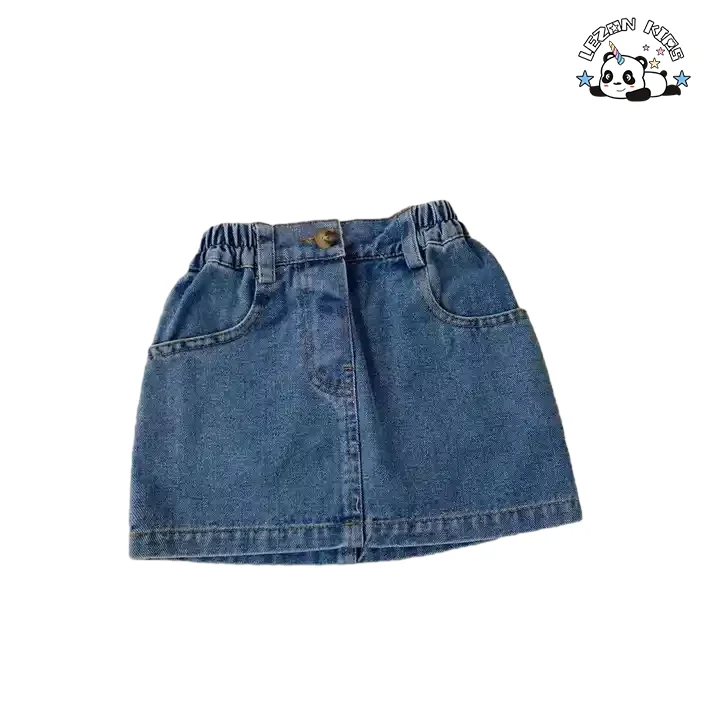 LEZONKIDS - Customizable Factory Direct Price Young Sexy Summer Short Denim Cool Mini Girls Skirts for 2-14 Year Old